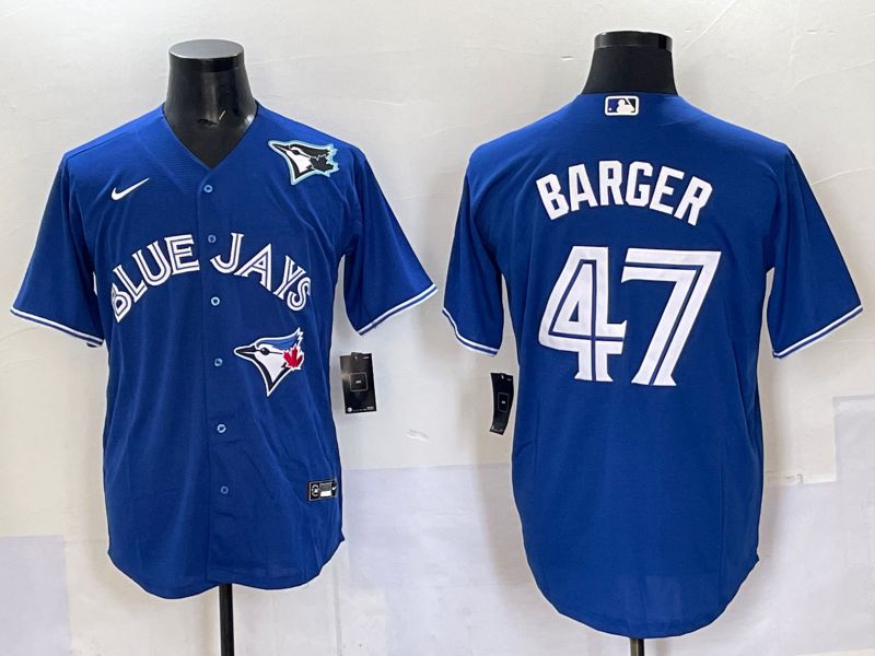 Men Toronto Blue Jays #47 Barger Blue Game 2025 Nike MLB Jersey style 001